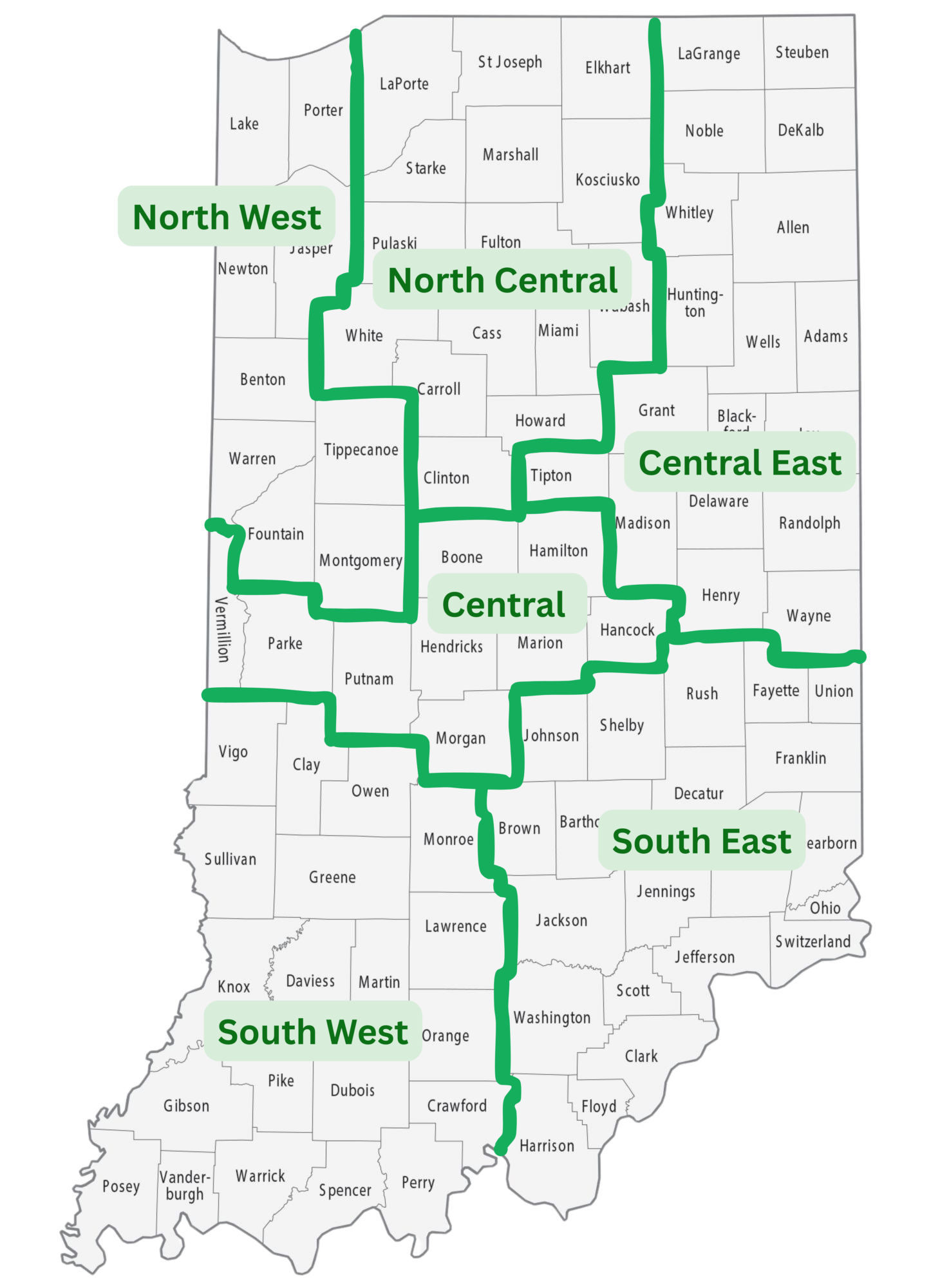 Map of the Districts